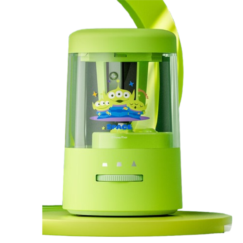 迪士尼（Disney）电动削笔机儿童多功能充电装电池自动卷笔刀学生开学文具削笔器A73058-T2X 三眼仔个 绿色